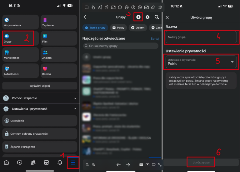 Jak założyć grupę na Facebooku na telefonie