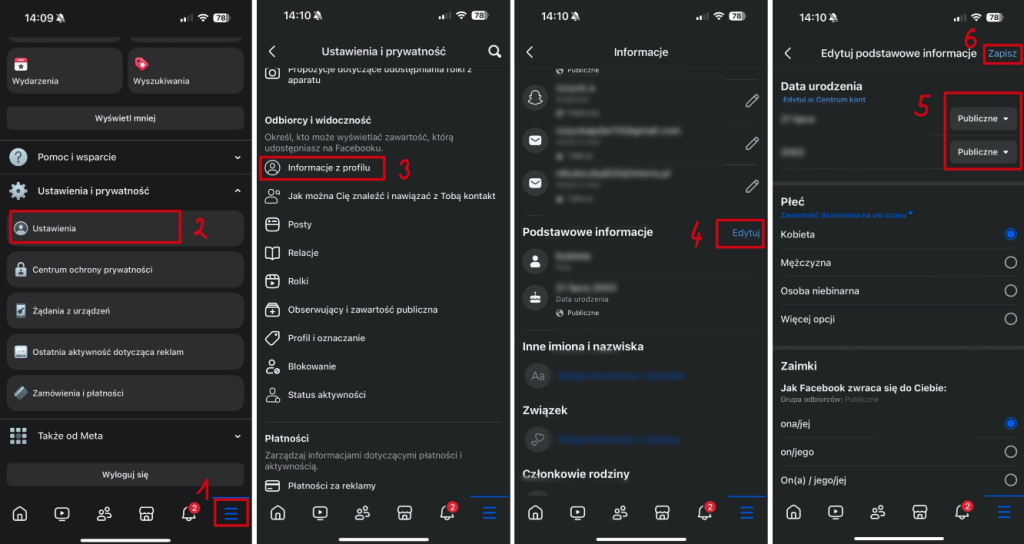 Jak na Facebooku zmienić ustawienia widoczności daty urodzenia