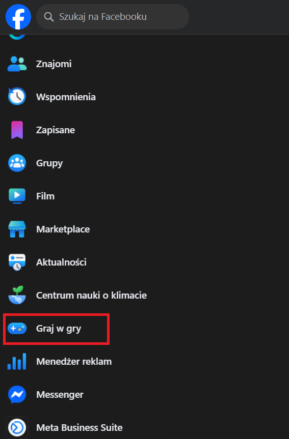 Jak znaleźć i zainstalować gry na Facebooku