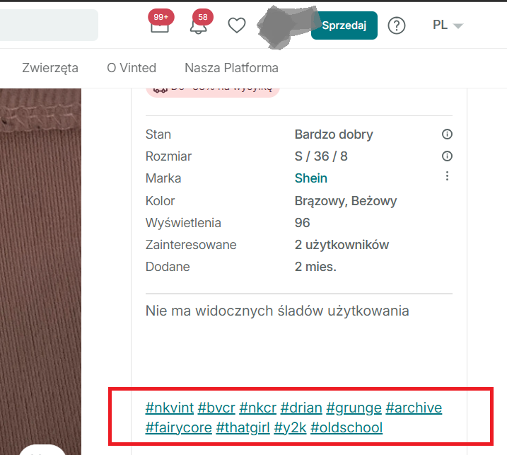 Jak skutecznie używać hashtagów na Vinted
