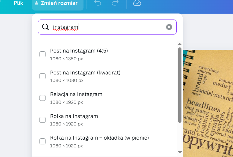 Jak dodać całe zdjęcie na Instagram
