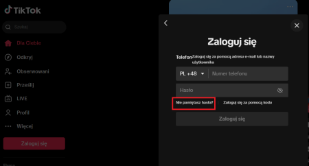 Jak odzyskać konto na TikToku