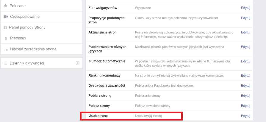 Jak bezpiecznie usunąć stronę na Facebooku