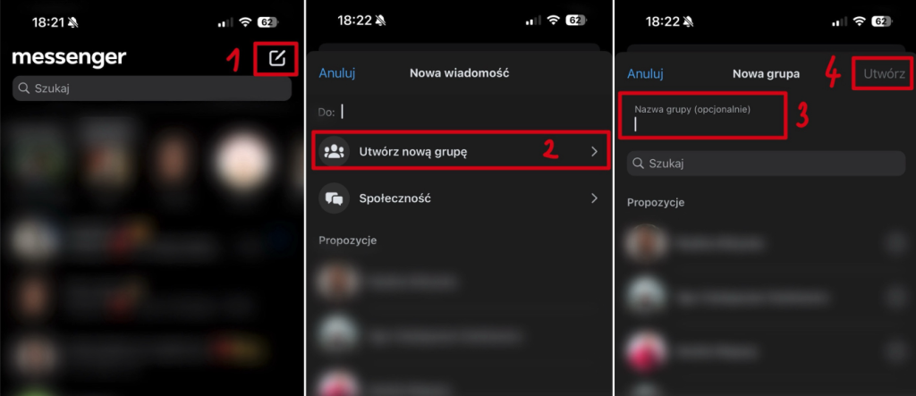 Jak stworzyć grupę na Messengerze