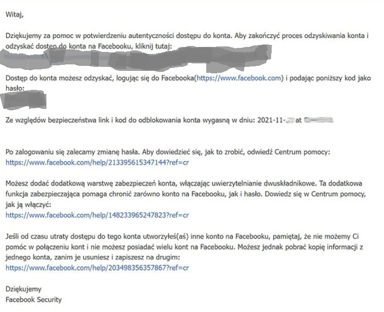 Jak odzyskać konto na Facebooku za pomocą dowodu osobistego