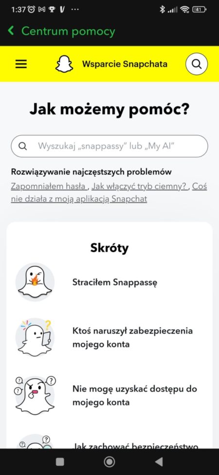 Jak uzyskać pomoc Snapchat – kontakt z zespołem wsparcia i rozwiązanie problemów z kontem Jak uzyskać pomoc Snapchat