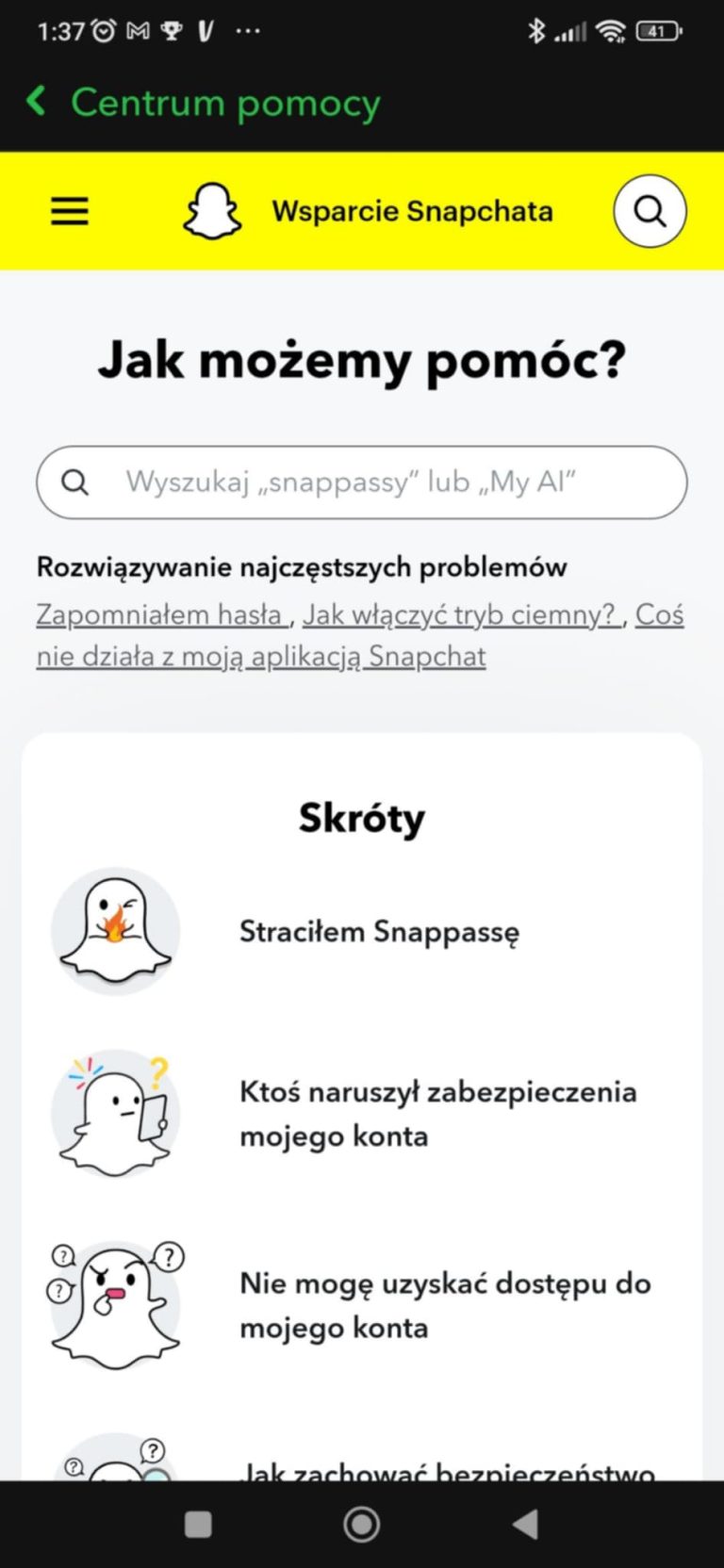Jak uzyskać pomoc Snapchat – kontakt z zespołem wsparcia i rozwiązanie problemów z kontem Jak uzyskać pomoc Snapchat