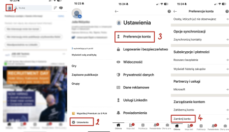 Jak usunąć konto na LinkedIn