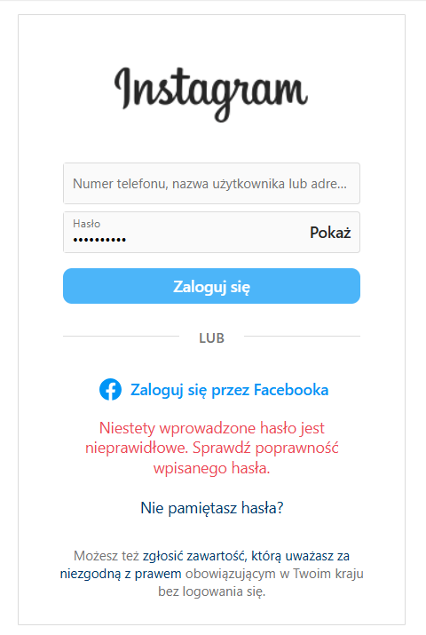 Jak rozwiązać problem z zalogowaniem się na Instagramie