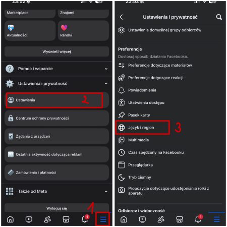 Jak na Facebooku zmienić język